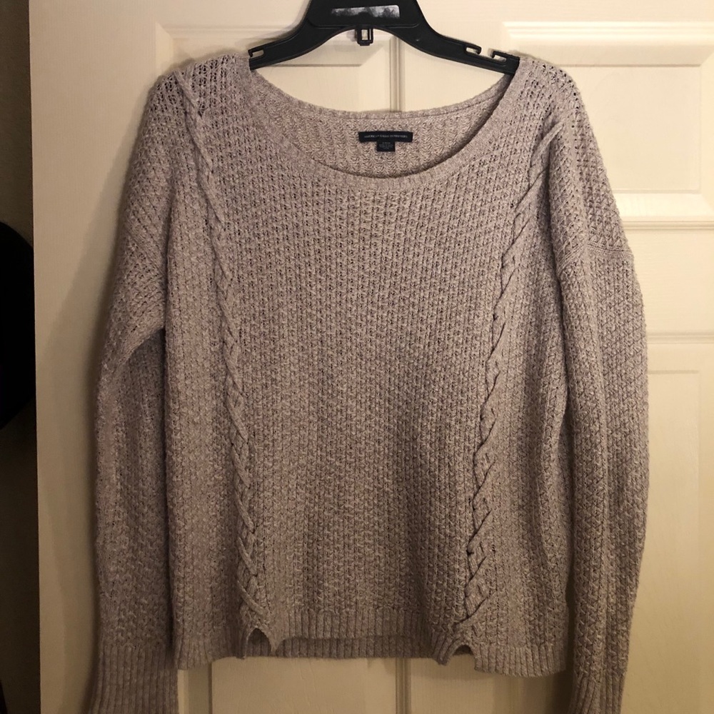 AMERICAN EAGLE beige slouchy sweater size small